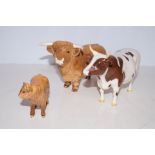 Beswick Ayrshire bull cow and calf (slight nibble