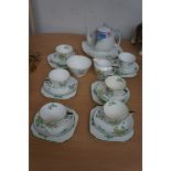 Art Deco, Bell China tea service with a Shelley te