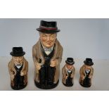 Royal Doulton Winston Churchill toby jug 3x Charac