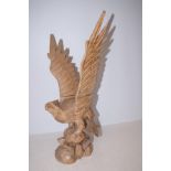 Carved Wooden Bird of Prey