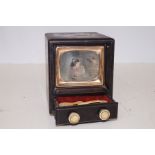 Ornate Musical Box in the form of an Early TV (In