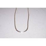 24" silver necklace