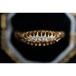 18ct Gold Ring set with Five Diamonds