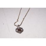 22" Silver chain and fob