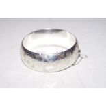 Thick silver bangle