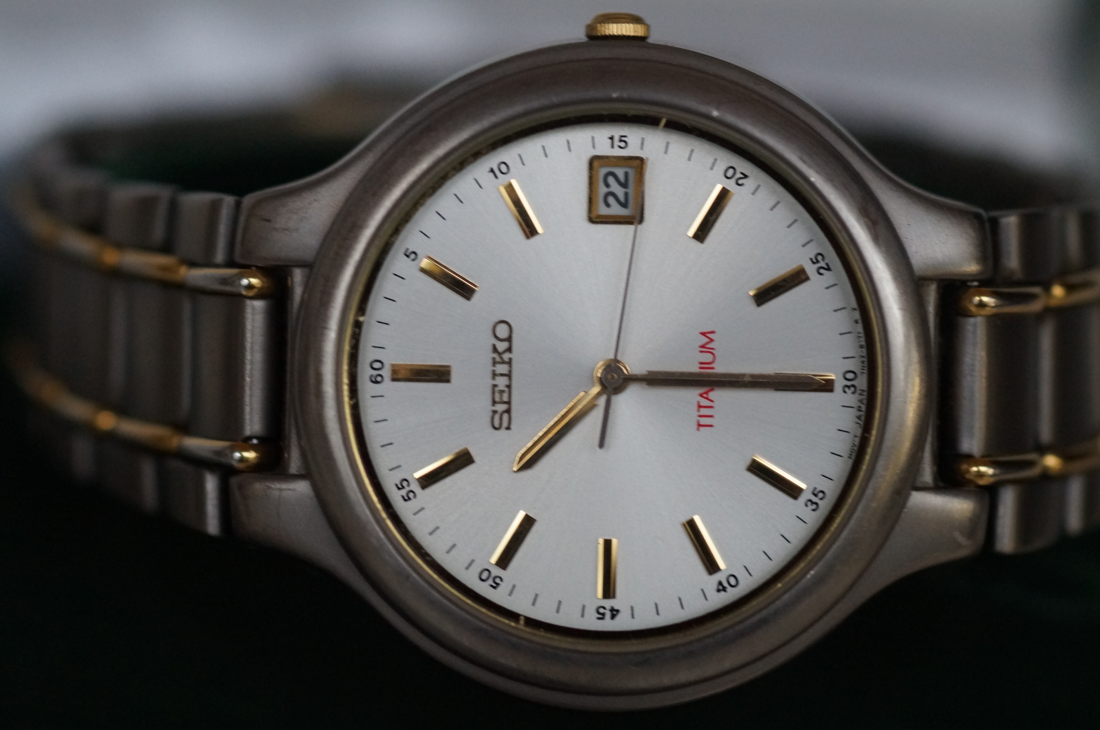 Gents Seiko titanium wristwatch