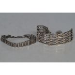 2x Silver gate bracelet's