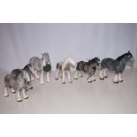 Collection of Six Shire Horses