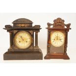 Two Wooden Mantle Clocks (Untested)