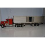 Large Metal Remote Control Truck and Trailer (Unte