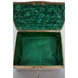 Silver jewellery box, bruise to corner - hallmarked and dated (Birmin