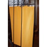 A folding Room Divider, Metal Frame - Needs Assemb