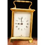 French Brass Carriage Clock (Currently Ticking) Du