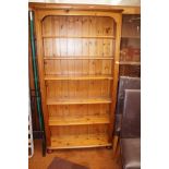 Pine Open Bookcase (Five Shelves)