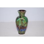 Anita Harris bluebell wood vase, signed in gold