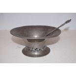 Arts and Crafts Pewter Bowl together with Matching