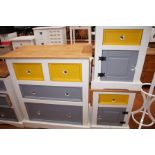 Set of Pine Bedroom Drawers with Two Matching Beds