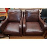 Pair of Leather Armchairs