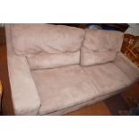 Suede three seater Settee (In good condition)