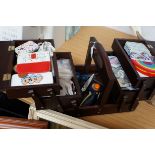 Cantilever Sewing Box and Contents