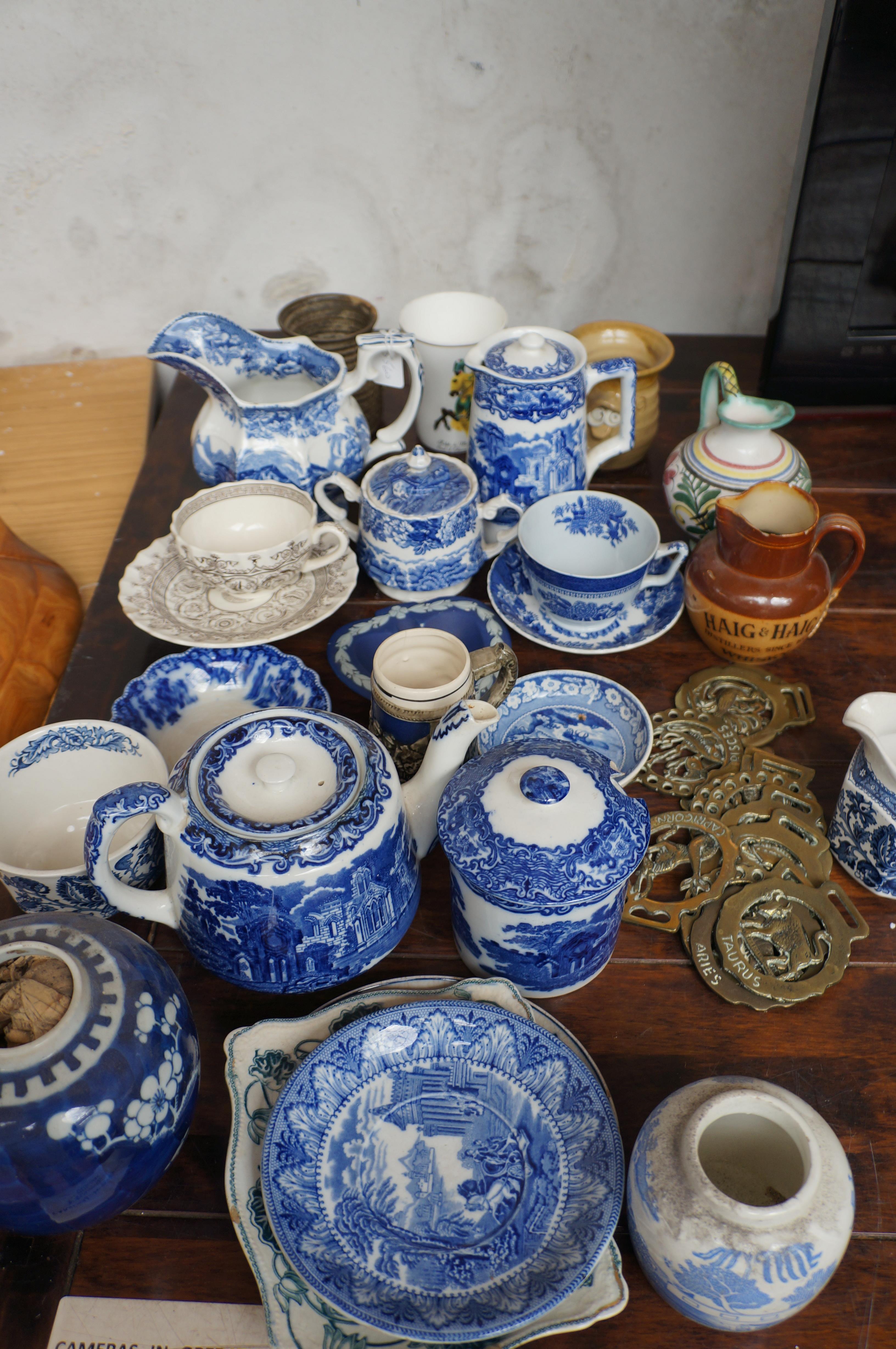 Collection of Blue and White Pottery to include Sp