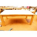 Solid Oak Dining Table - 80in x 35in (See Photos)