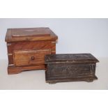 Wooden Stationary Box together with an early Lidde
