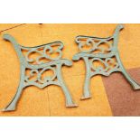 Pair of Cast Iron Bench Ends