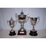 Three Golfing Trophies, Tallest - 47cm h