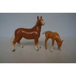 Beswick Pony and Foal