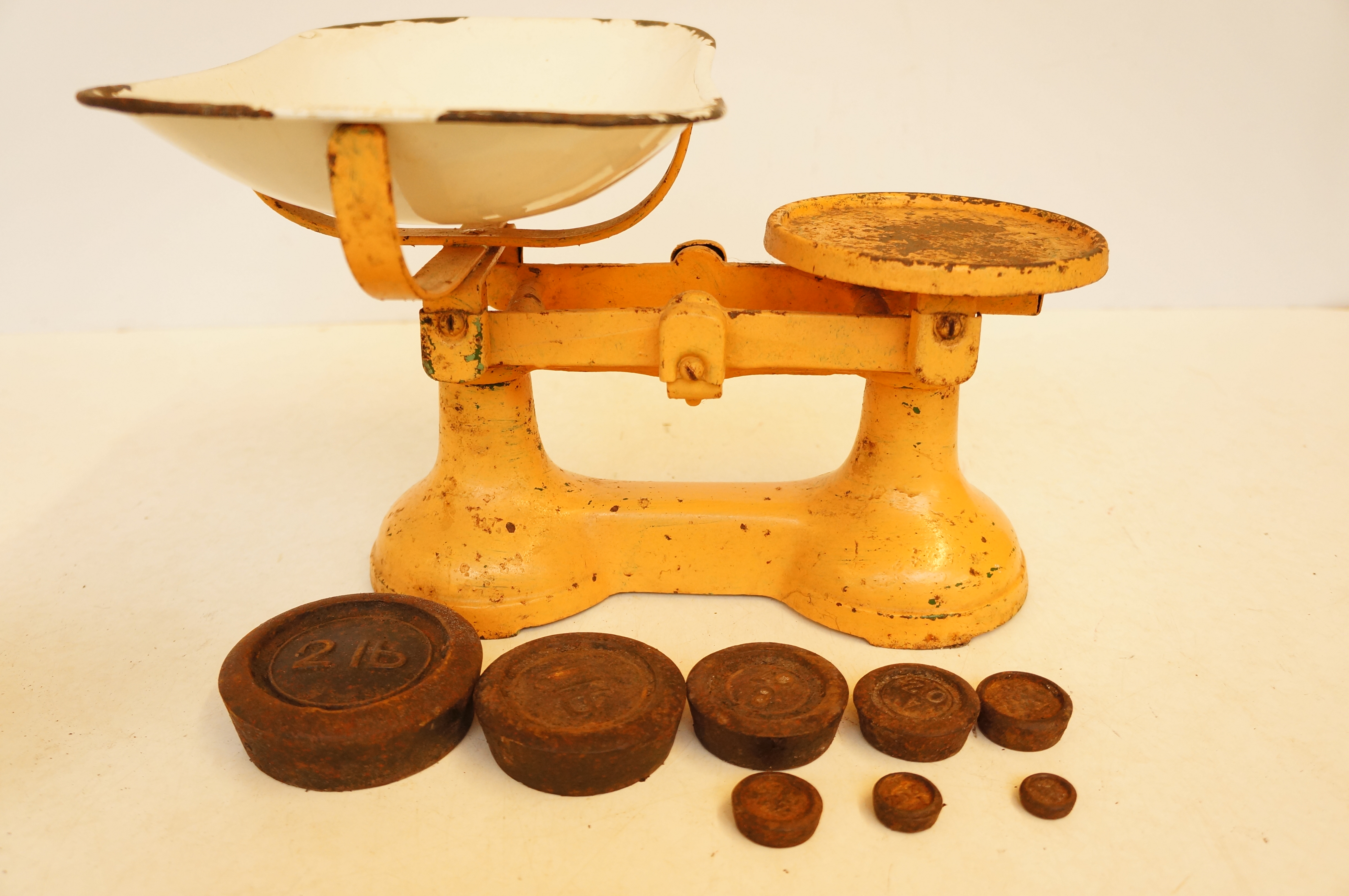 Set of Vintage Pan Scales and Weights