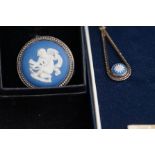 Wedgwood Jasperware necklace & brooch