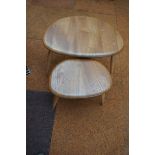 Two Ercol Pebble Tables