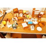 Good Collection of Dolls House Furniture, Some Cer