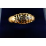 18ct Gold Five Stone Diamond Ring - Size N (Cheste
