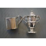 Silver Chester Hallmarked Pepper Pot together with