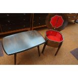 Ercol Coffee Table together with a Lidded Sewing T