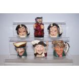 Six Royal Doulton Character Jugs