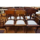 Six Oak Dining Chairs, Early 20th Century, 4 Chair