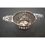 Silver Tea Strainer Full London Hallmarks, Maker W