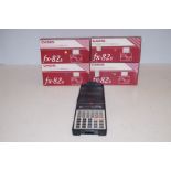 Four Vintage Casio FX-82B Scientific Calculators