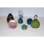 Four Medina Paperweights and Two Caithness Paperwe