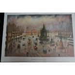 Bernard McMullen Limited Edition Print 'Albert Square Manchester' 138/500 Signed in Pencil with Doub