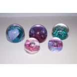 5 Caithness Paperweights