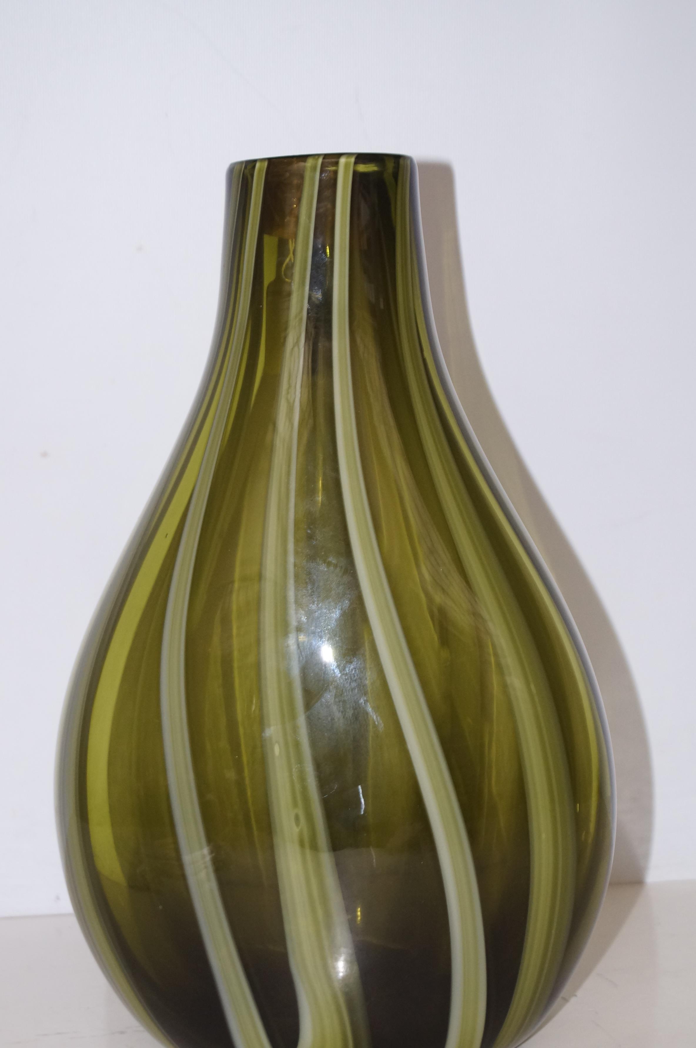 Large Hard Glass Vase - 36cm h