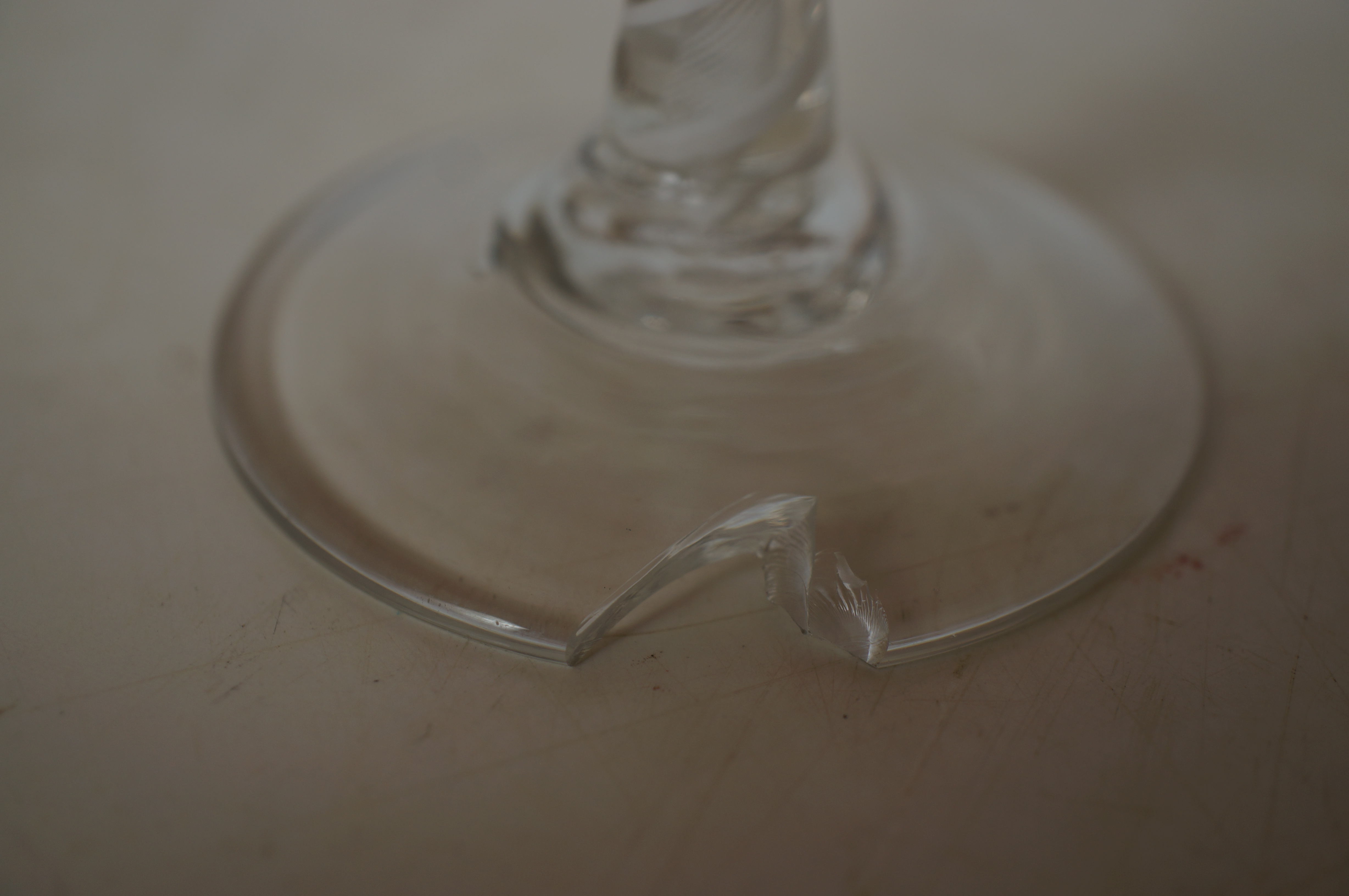 Mid to Late 18th Century Wine Glass with etched Bo - Image 3 of 3