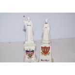 Crested ware - Nurse Cavell and Florance Nighting