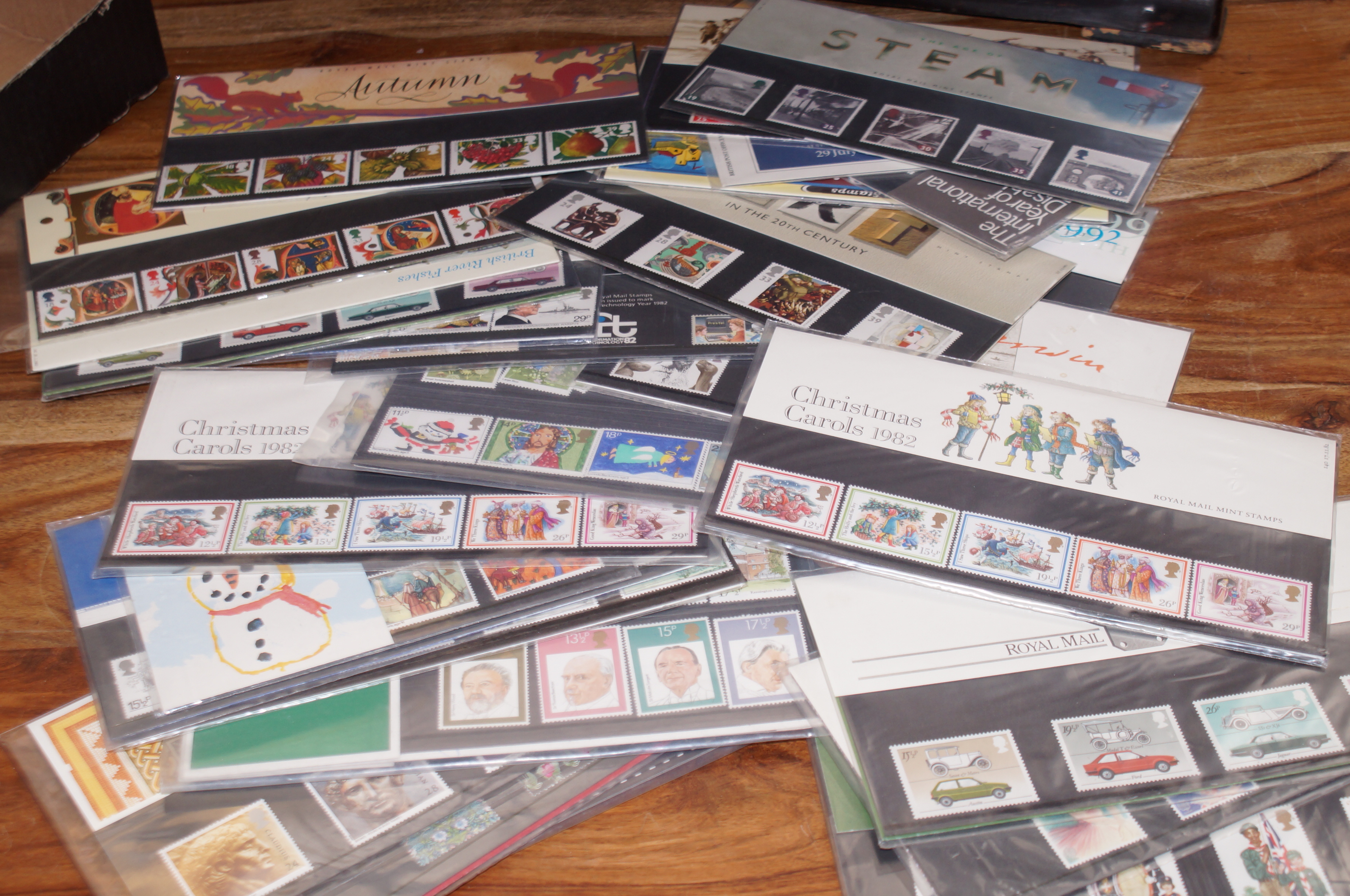 Collection of 30 British Mint Stamp Presentation P