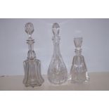 Cut Crystal Decanter together with 2 Early Decante