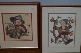 Pair of MJ Humel Needlepoints